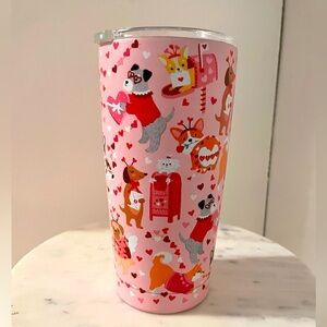 Valentine’s Day pink dogs tumbler mug